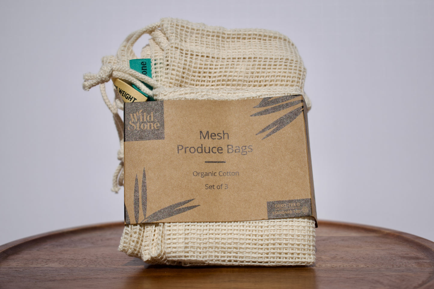 Organic Cotton Reusable Mesh Produce Bag by Wild & Stone