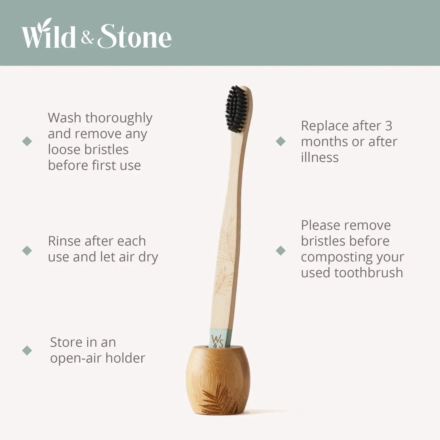 Bamboo Toothbrushes by Wild & Stone