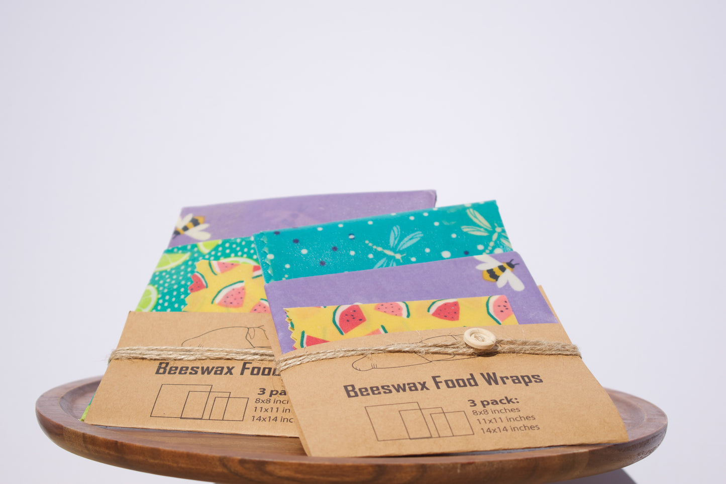 3 Pack Beeswax Food Wrap, Random Pattern